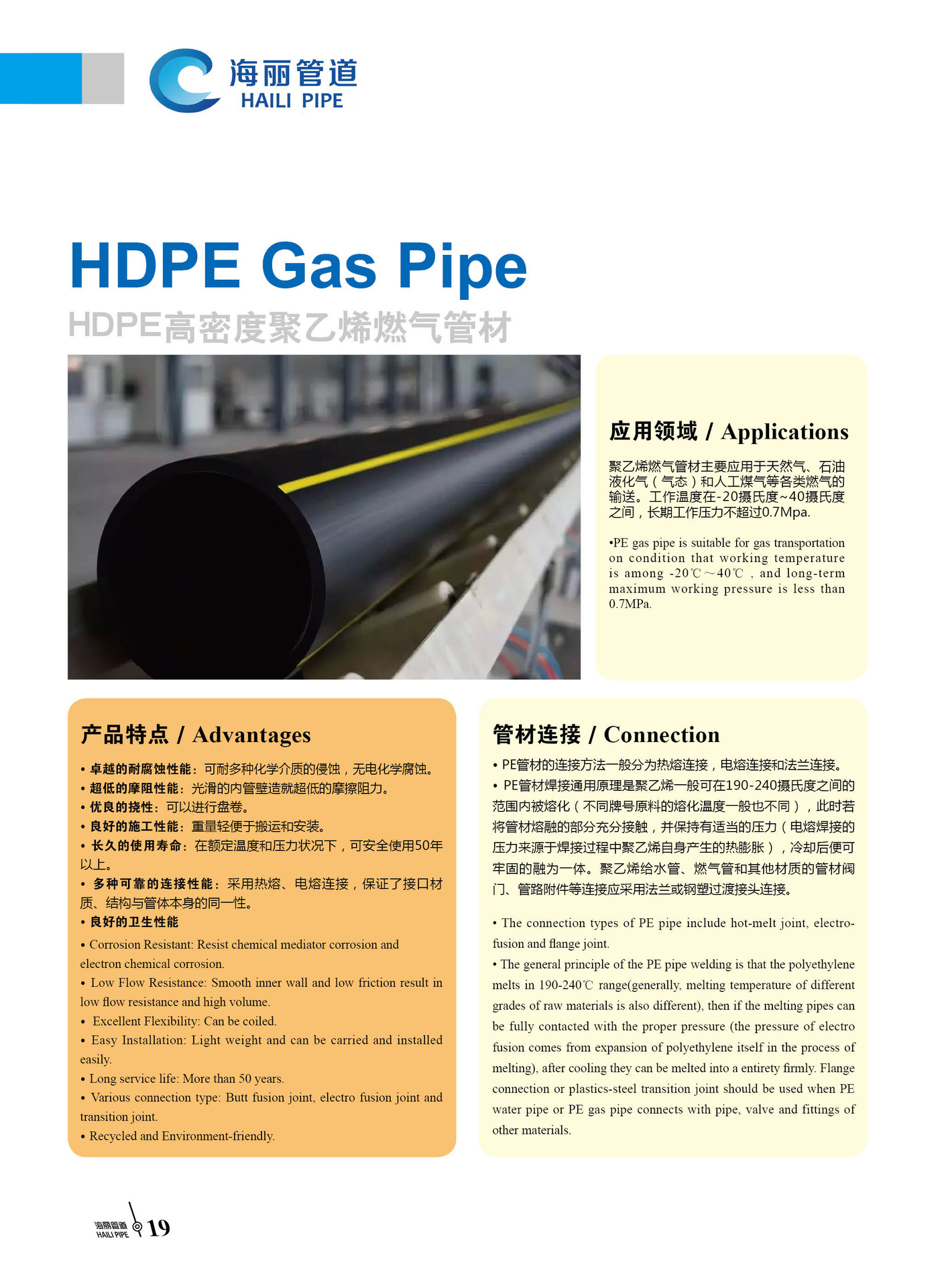 12HDPE Gas Pipe